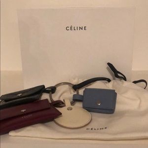 Celine multi color hang tag accessory.